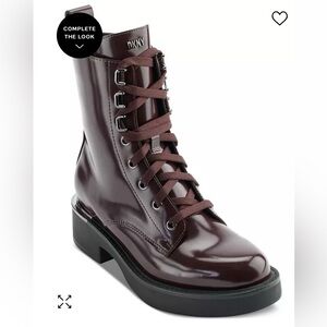 NWOT- DKNY Women's Burgendy Talma lace-up boots in size 7m